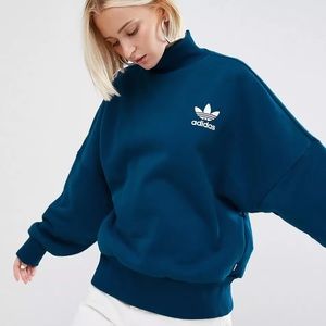 Adidas oversized high neck pullover sweatshirt